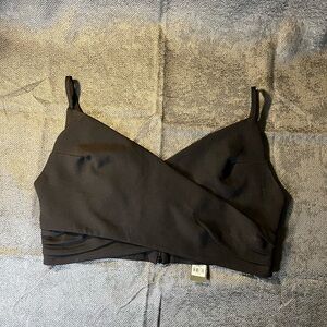 Revamped | Black Wrap Goth Bralette | Size XL